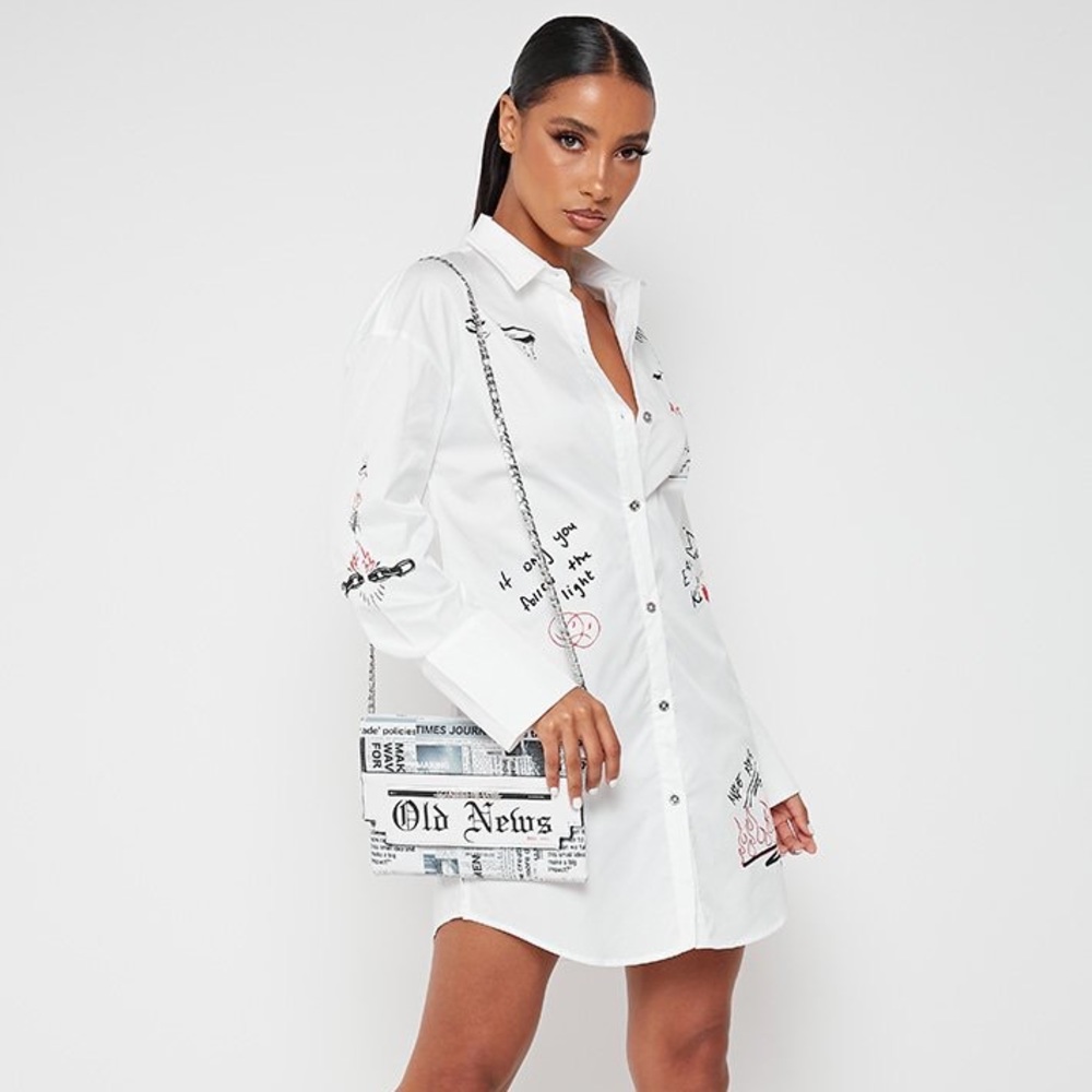 Maniere De Voir Graffiti Shirt Dress